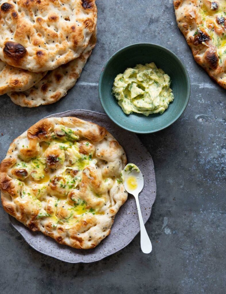 Halal Garlic Naan Bread
