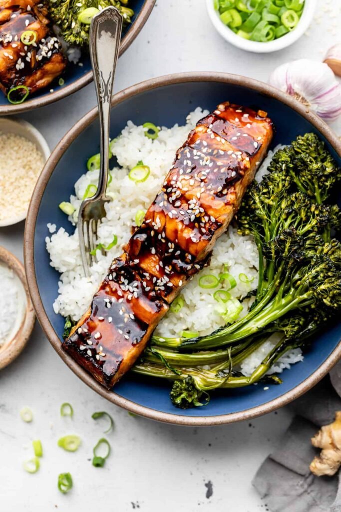 Halal Grilled Salmon Teriyaki