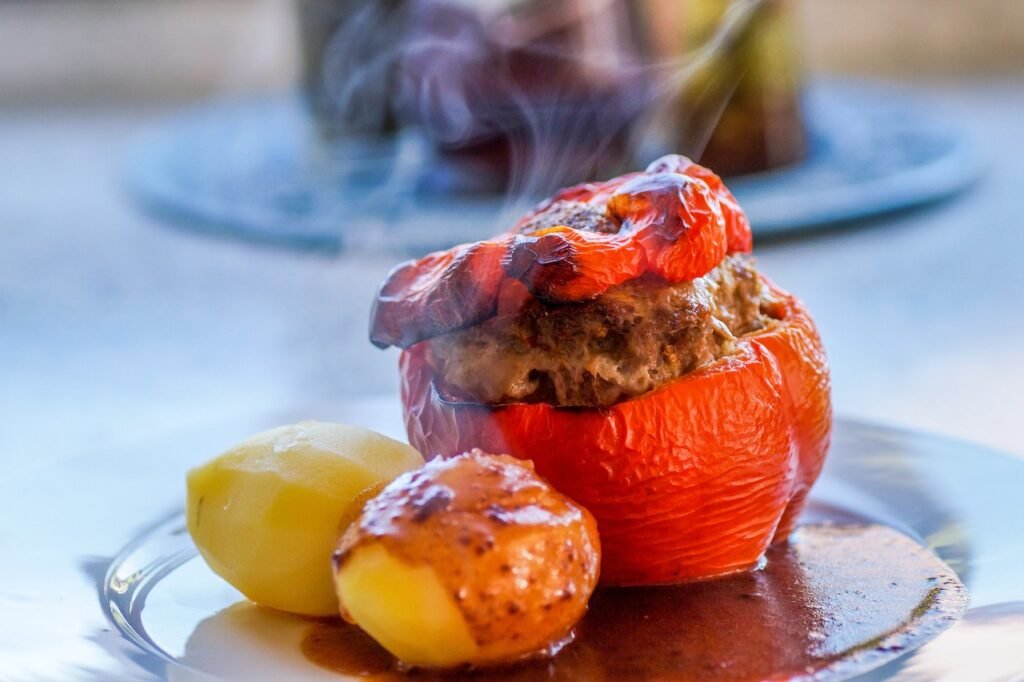 Halal Stuffed Bell Peppers